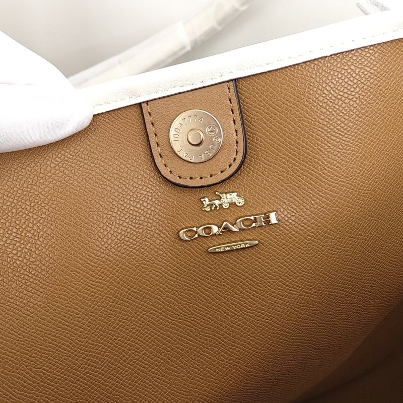 Coach City Tote Bag Beige & White view