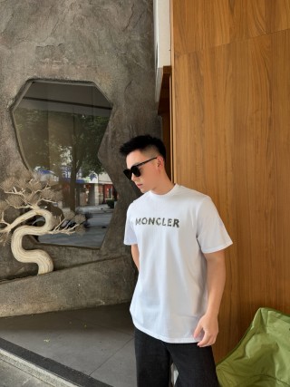 Moncler Logo White T-Shirt view 3