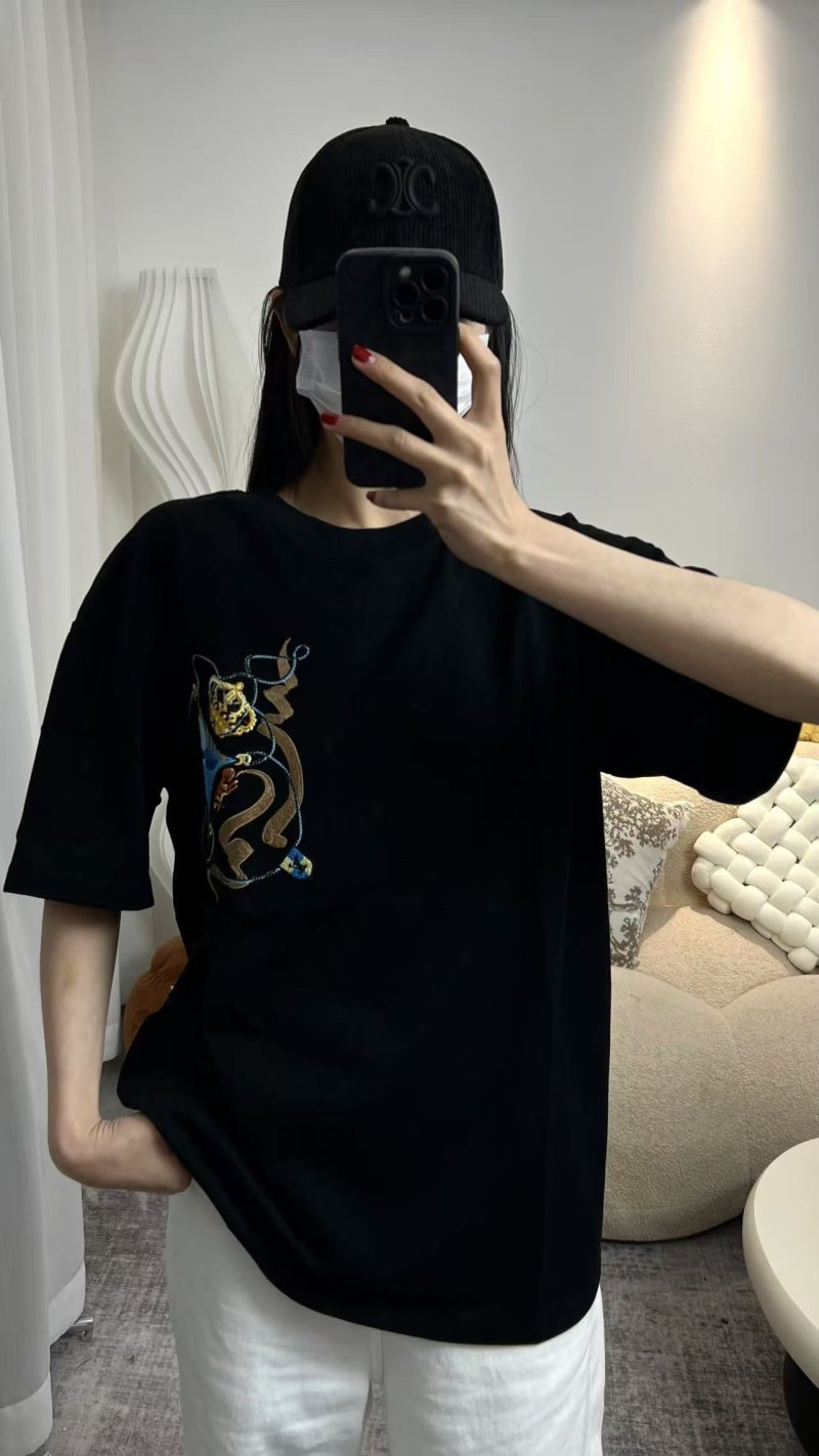 Black Oversized Graphic T-Shirt with Gold Dragon Print view