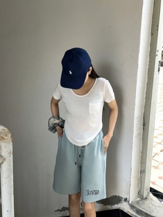 Burberry Light Blue Logo Shorts view 4