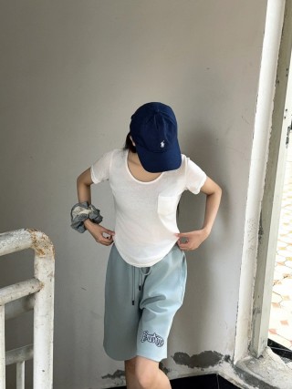 Burberry Light Blue Logo Shorts view 6