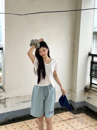 Burberry Light Blue Logo Shorts view 9