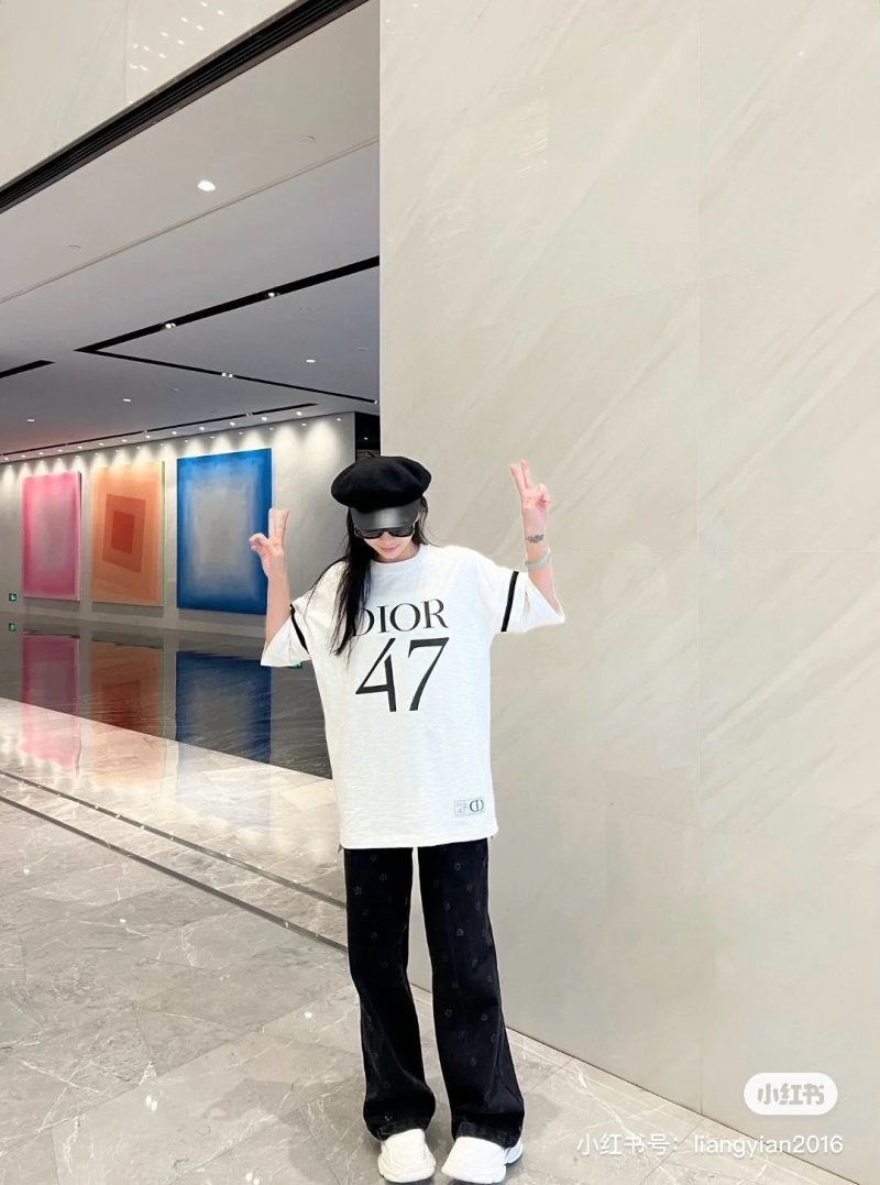 Dior 47 White Short Sleeve T-Shirt