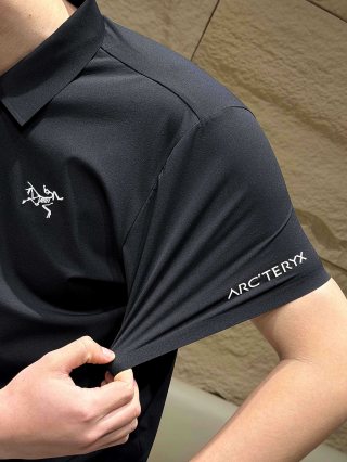 Arc'teryx Black Short-Sleeve Polo Shirt view 10