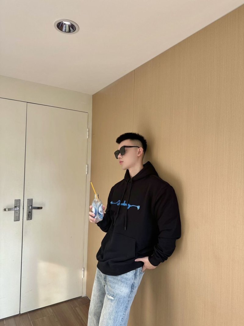 Burberry Signature Rope Embroidery Black Hoodie view