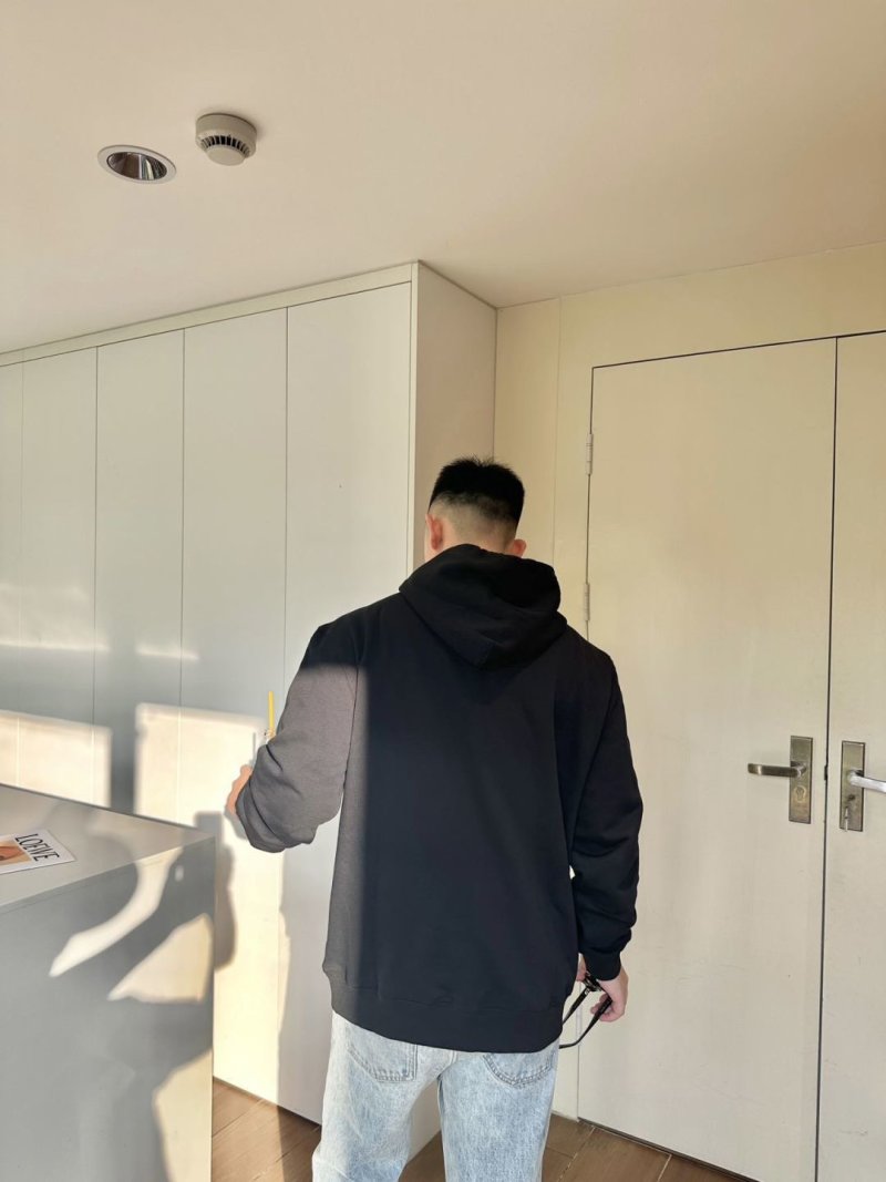Burberry Signature Rope Embroidery Black Hoodie view