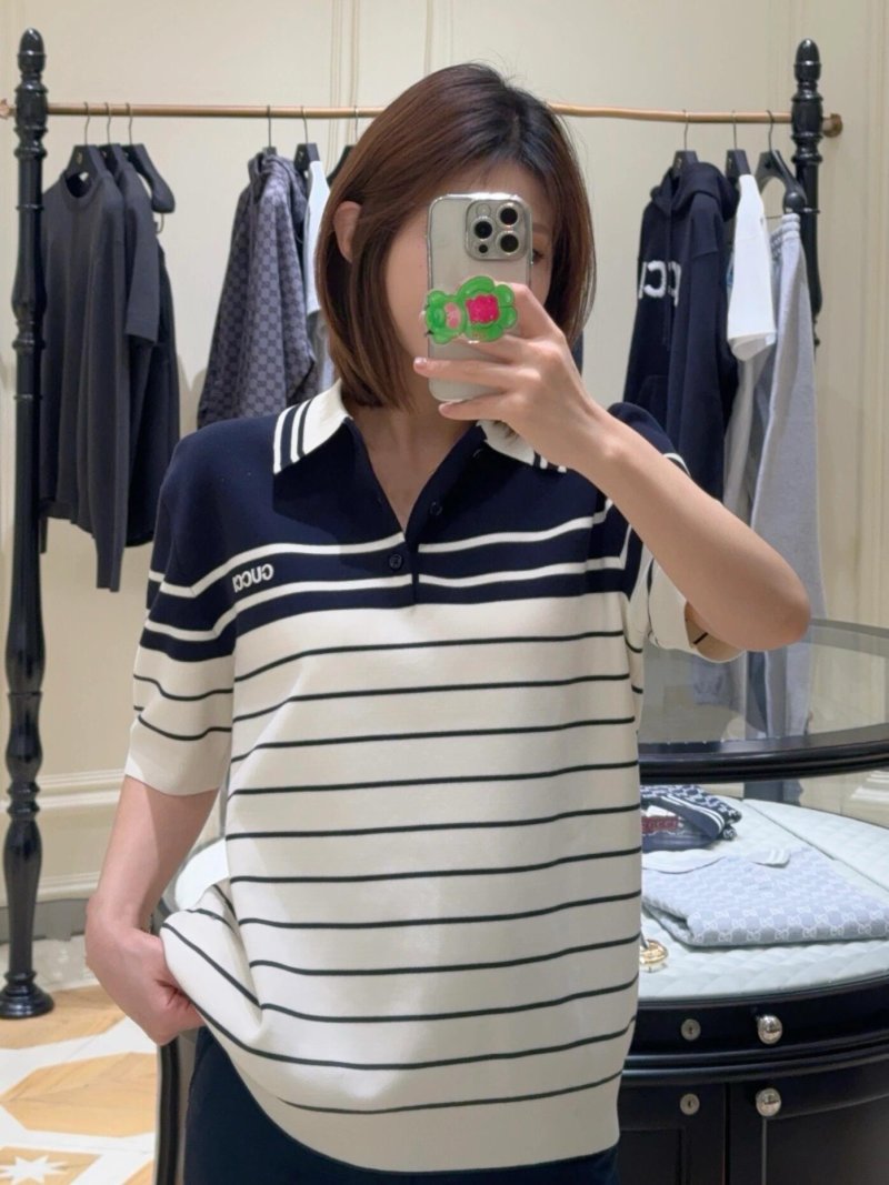 Polo Navy & White Striped Short-Sleeve Shirt