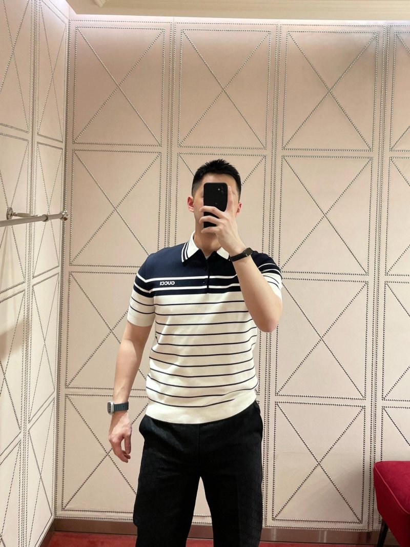 Polo Navy & White Striped Short-Sleeve Shirt view