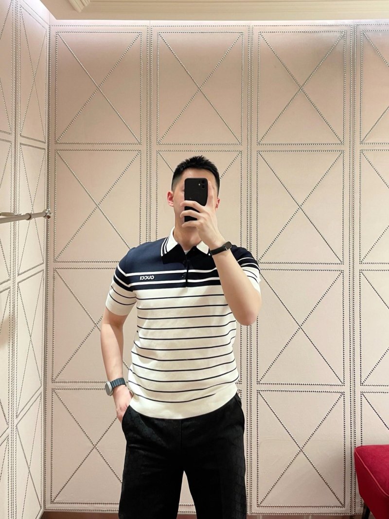 Polo Navy & White Striped Short-Sleeve Shirt view