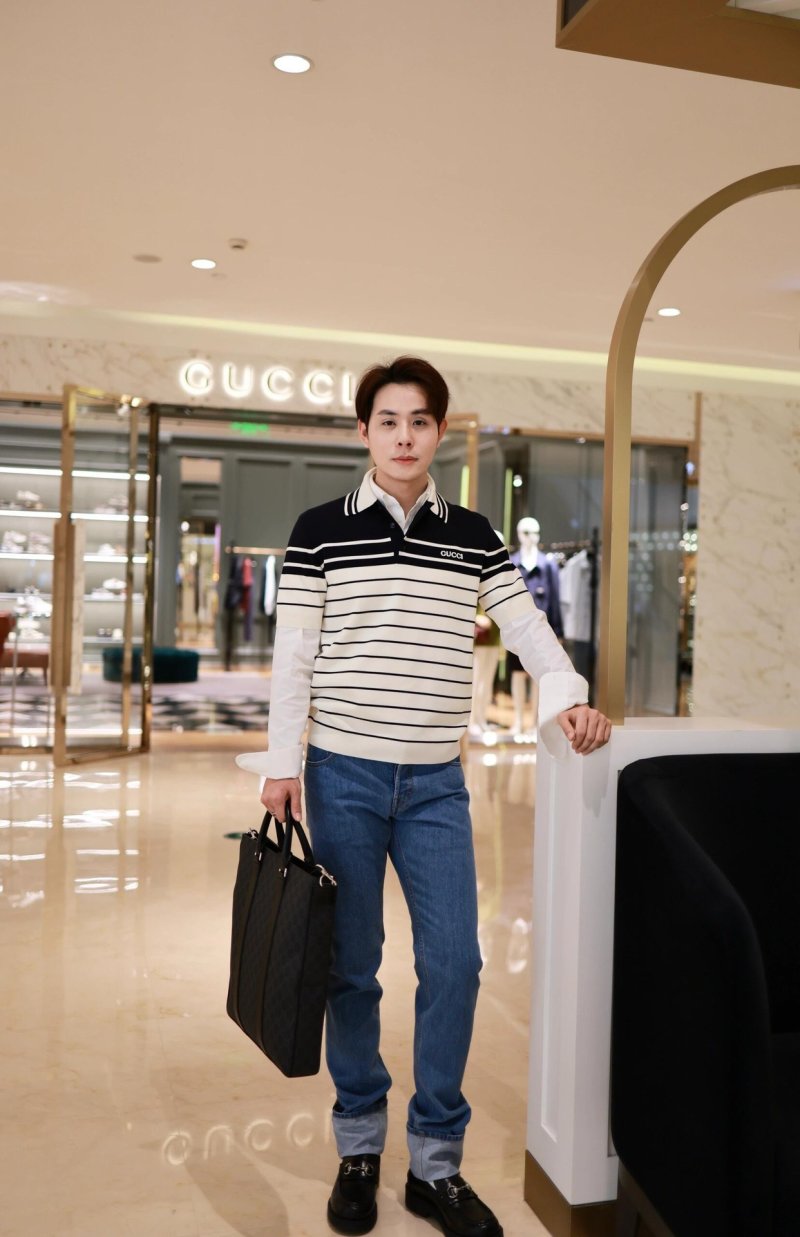 Polo Navy & White Striped Short-Sleeve Shirt view