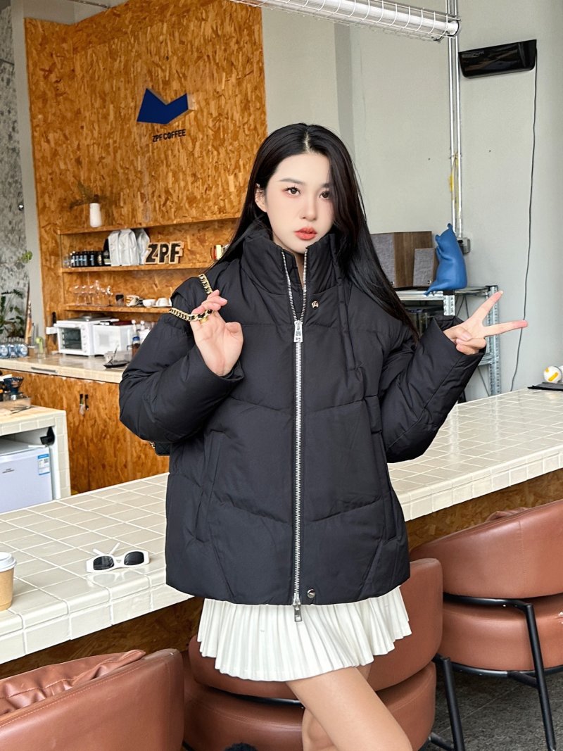 Black Puffer Down Jacket – Oversized Fit view