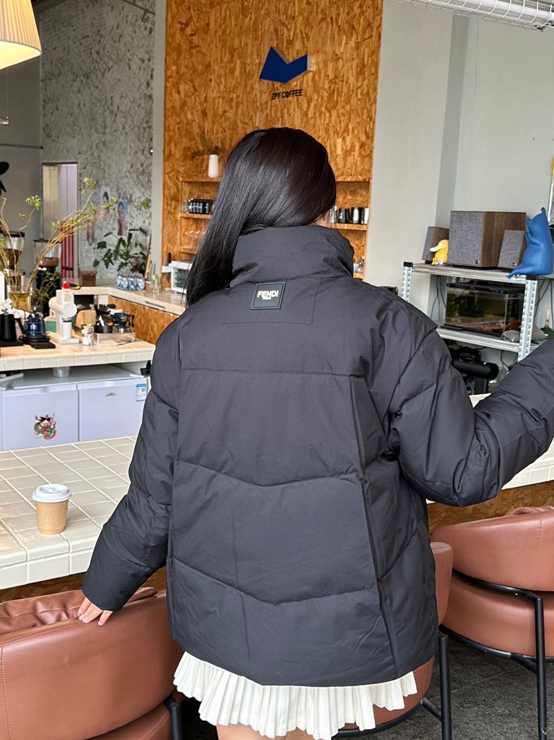 Black Puffer Down Jacket – Oversized Fit view