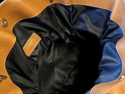 Saint Laurent YSL Quilted Tote Bag Cognac view 9