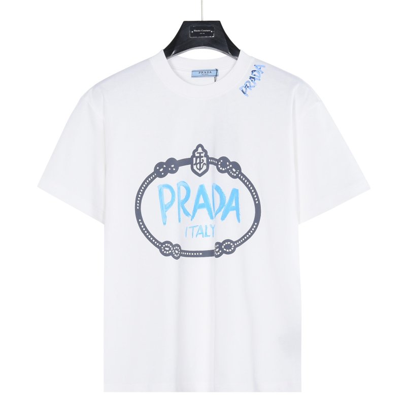 Prada Italy Logo White T-Shirt view