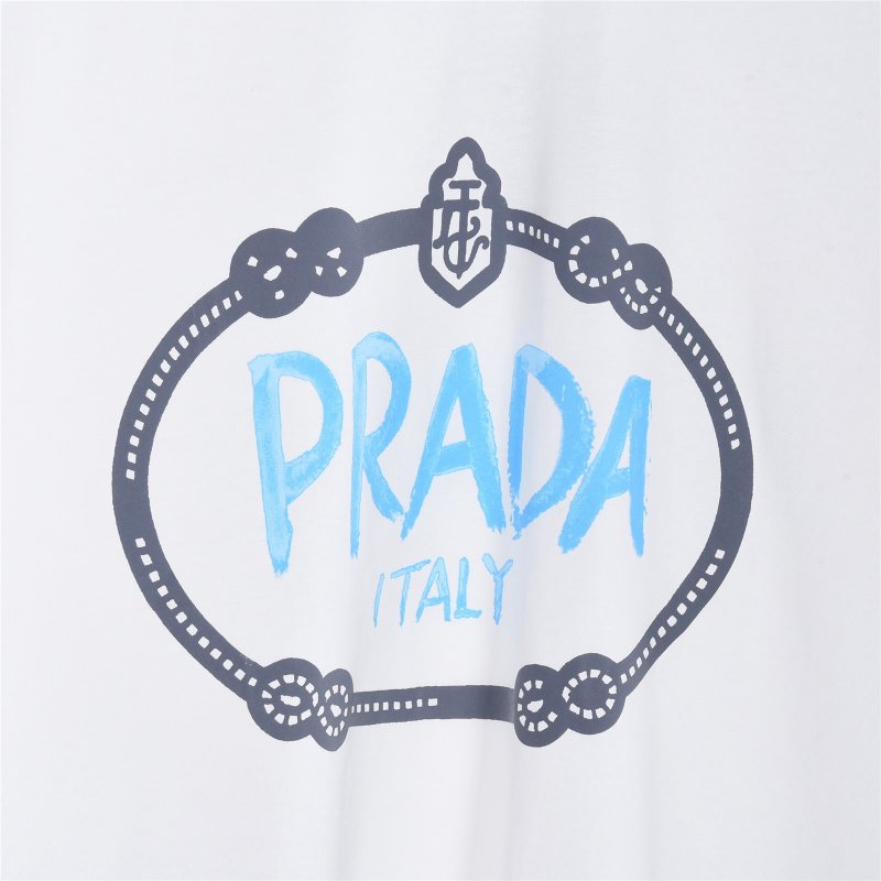Prada Italy Logo White T-Shirt view