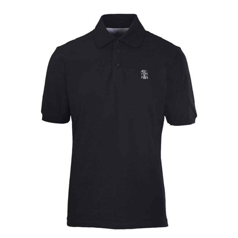 Essentials Black Short-Sleeve Polo Shirt view
