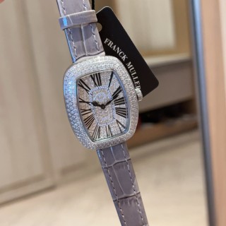 Franck Muller Ellipse Diamond Pavé Watch Red Leather Strap view 6