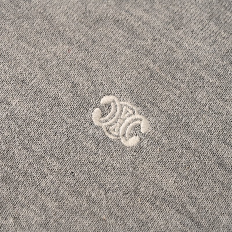 Grey Knit Polo Shirt with Collar – Classic 3/4 Sleeve view