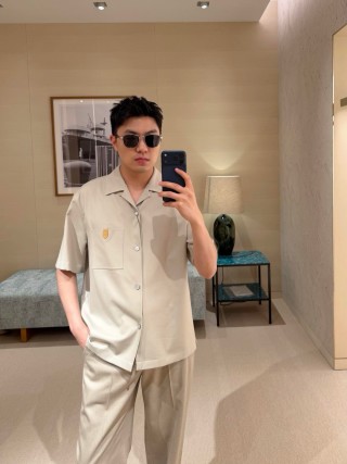 Louis Vuitton Cream Short Sleeve Button-Up Shirt view 2