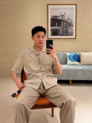 Louis Vuitton Cream Short Sleeve Button-Up Shirt view 3