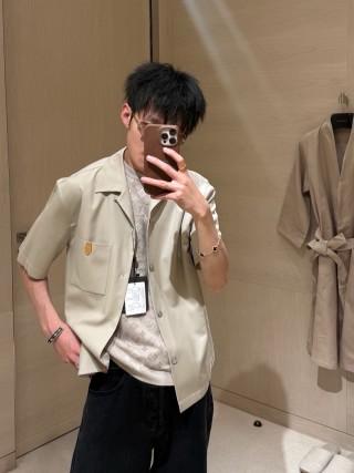 Louis Vuitton Cream Short Sleeve Button-Up Shirt view 5
