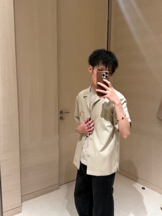Louis Vuitton Cream Short Sleeve Button-Up Shirt view 6