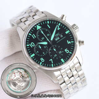 IWC Pilot Chronograph 43mm Steel Green Dial Automatic Watch