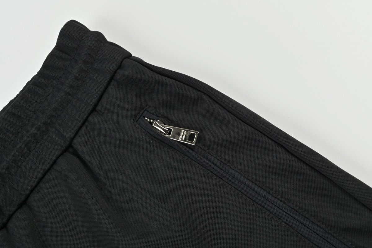 Prada Black Nylon Track Pants view