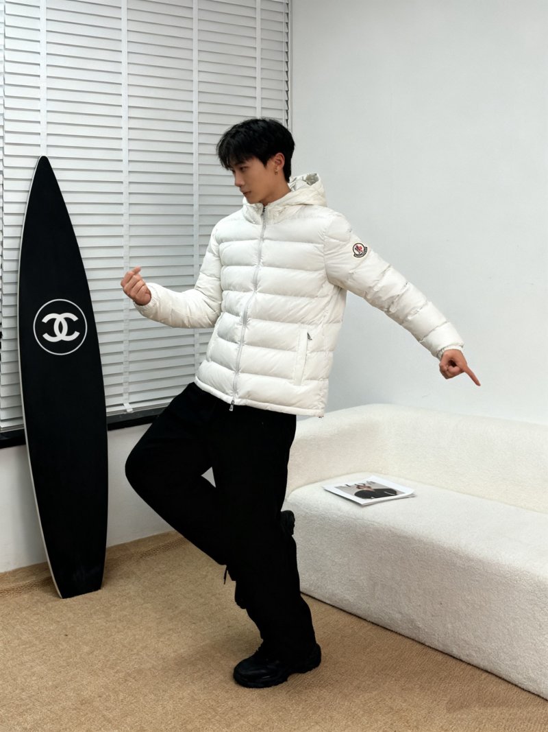 Moncler White Quilted Down Puffer Jacket
