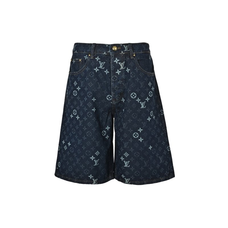 Louis Vuitton Monogram Denim Shorts Dark Indigo view