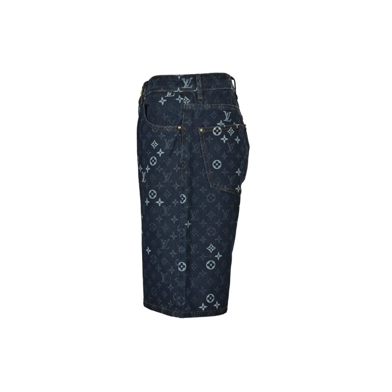 Louis Vuitton Monogram Denim Shorts Dark Indigo view