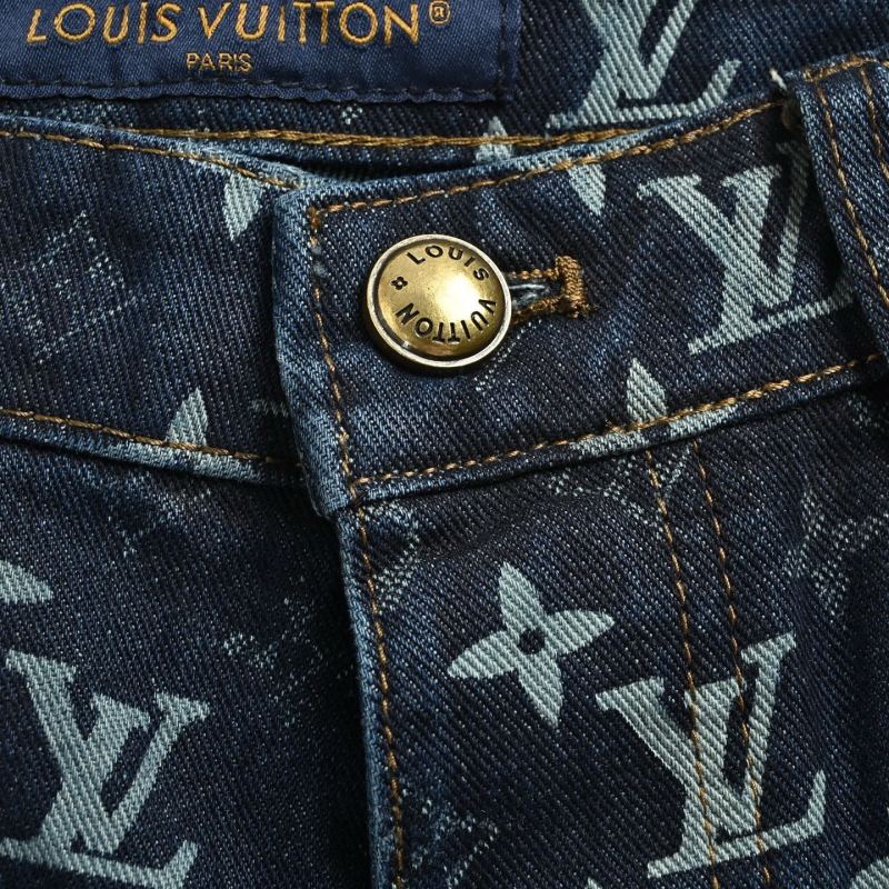 Louis Vuitton Monogram Denim Shorts Dark Indigo view