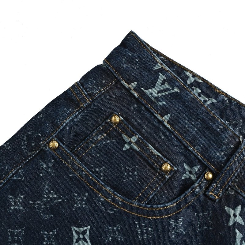 Louis Vuitton Monogram Denim Shorts Dark Indigo view