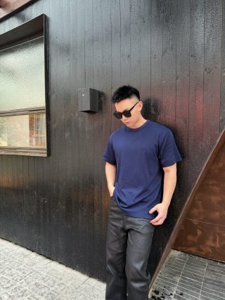 Gucci GG Embroidered Navy Blue T-Shirt view 6