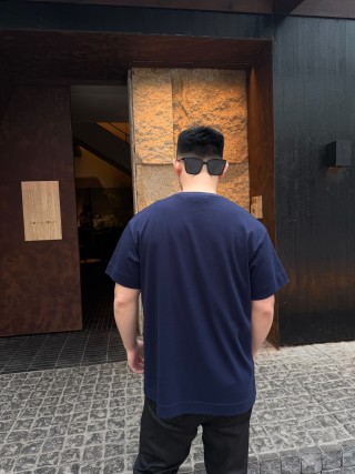 Gucci GG Embroidered Navy Blue T-Shirt view 9