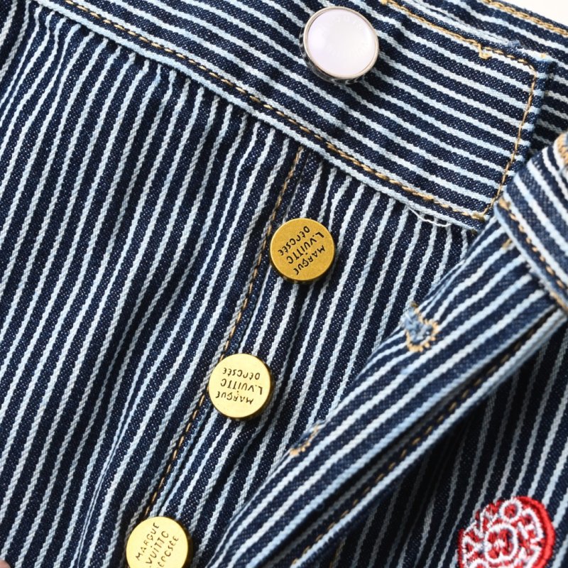 Striped Ribbed Shirt & Trousers Set - Grey with Pink Floral Print view
