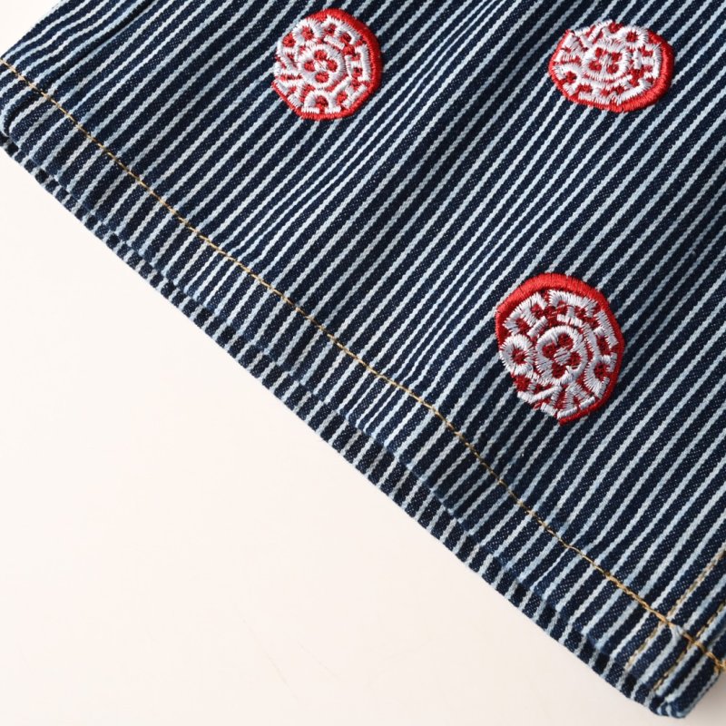 Striped Ribbed Shirt & Trousers Set - Grey with Pink Floral Print view