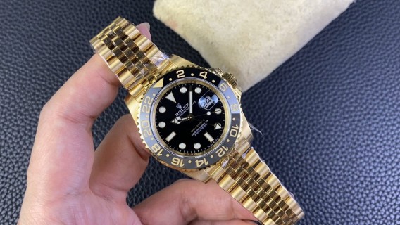Rolex GMT-Master II 40mm Gold Black Dial Ceramic Bezel