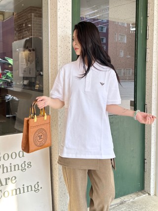 Prada White Short-Sleeve Polo Shirt view 5