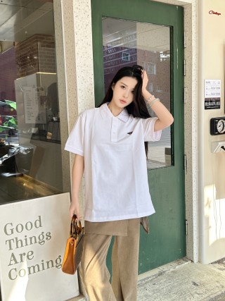 Prada White Short-Sleeve Polo Shirt view 6