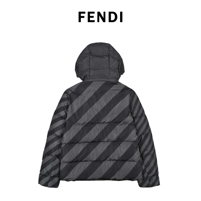 Fendi Monogram Down Jacket Charcoal view