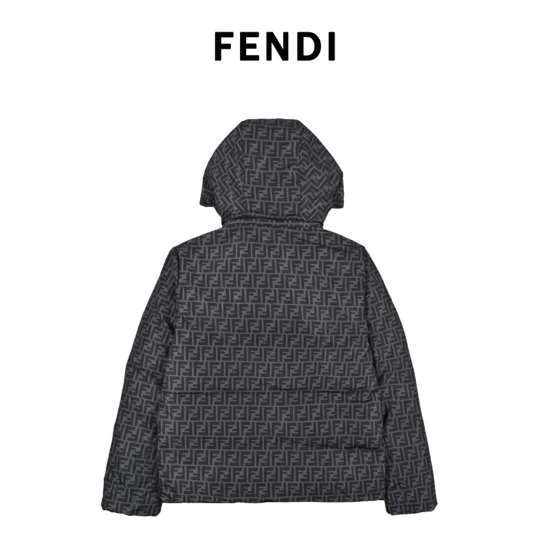 Fendi Monogram Down Jacket Charcoal view
