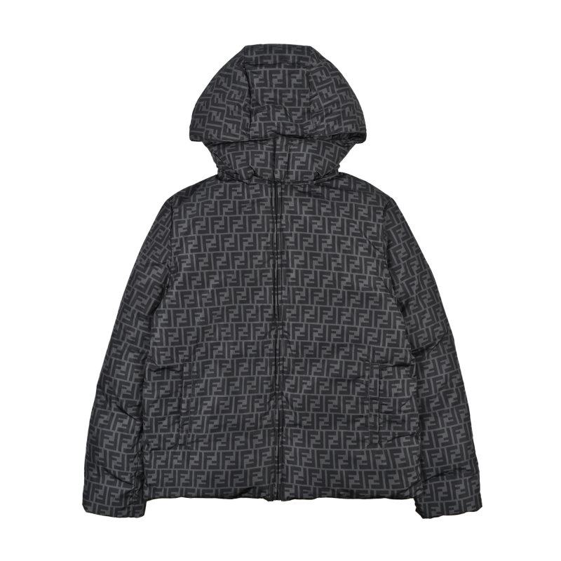 Fendi Monogram Down Jacket Charcoal view