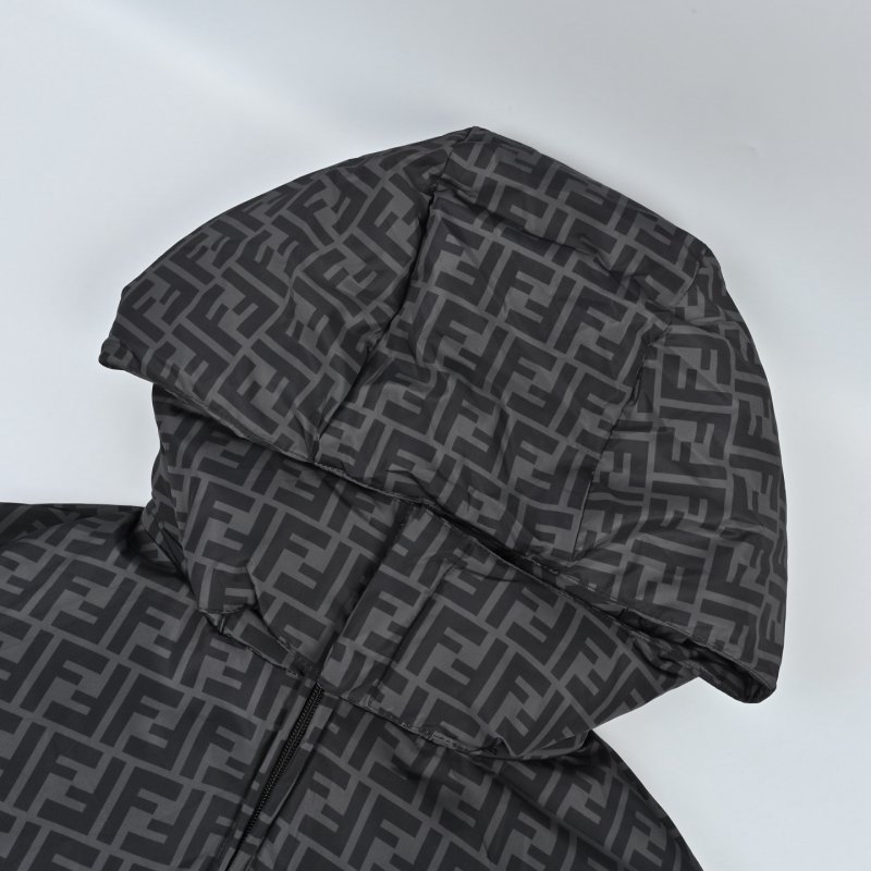Fendi Monogram Down Jacket Charcoal view