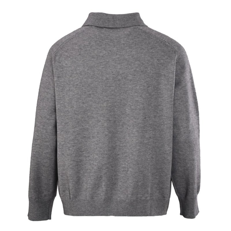 Grey Wool Blend Oversized Cardigan Sweater view