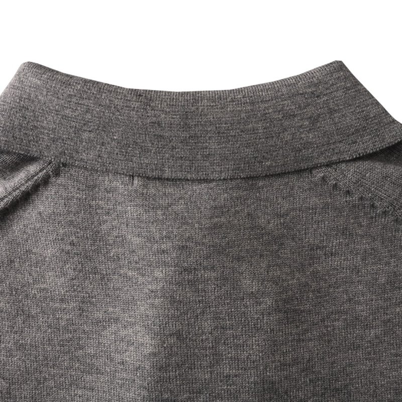 Grey Wool Blend Oversized Cardigan Sweater view