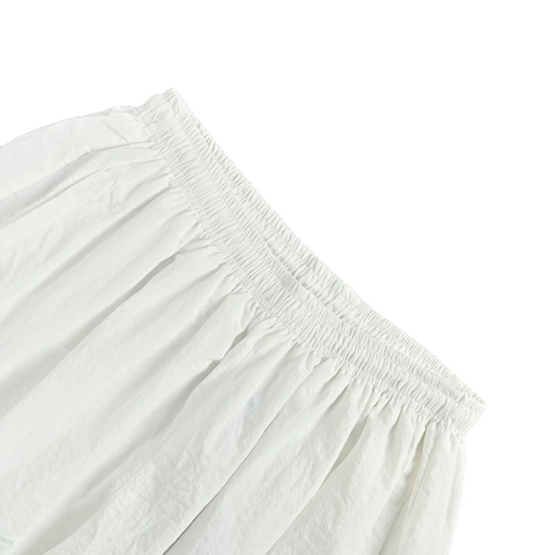 White Wide-Leg Graphic Print Pants view