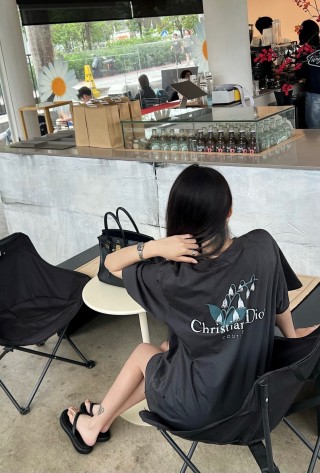 Christian Dior Couture Black Graphic T-Shirt