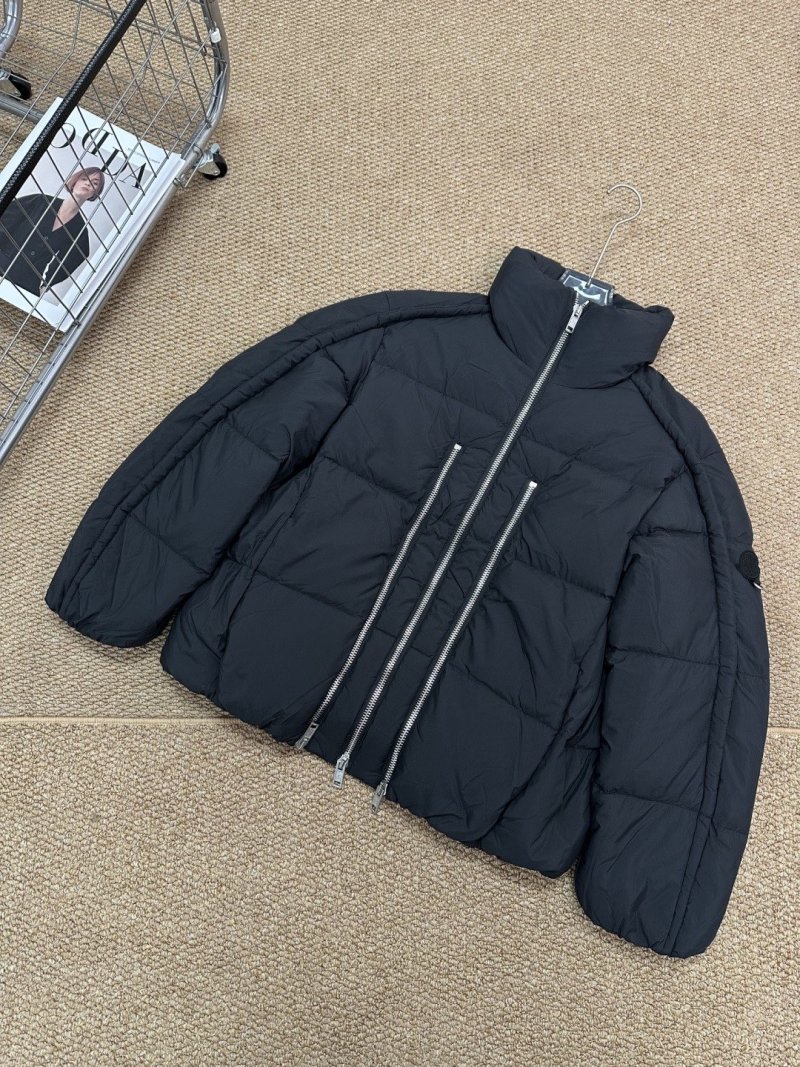 Black Quilted Puffer Down Jacket