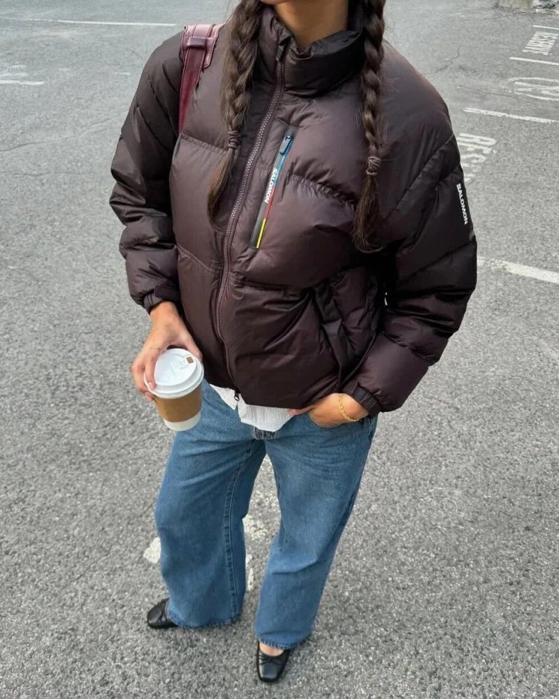 Chocolate Puffer Down Jacket